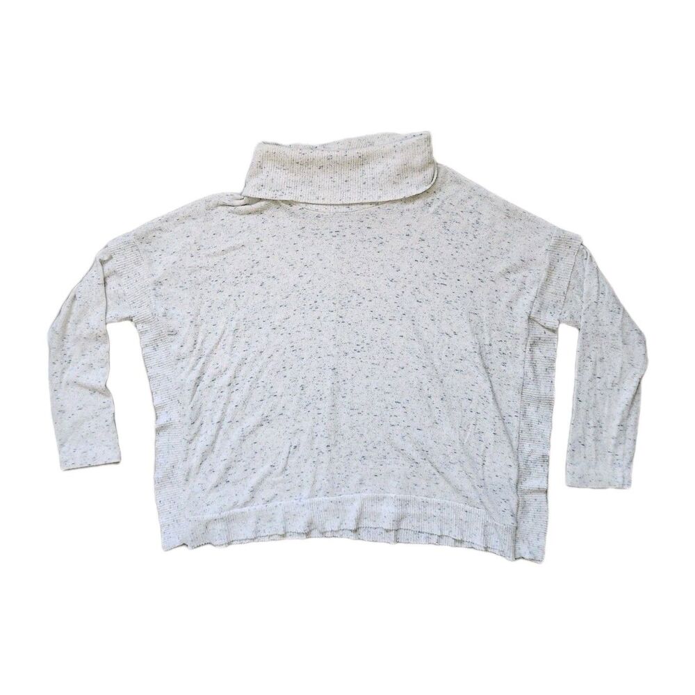 Anthropologie Postmark Lassen Cowl Neck Sweater Womens Sz S Blue White Oversized